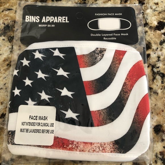 Flag face mask, Brand NEW in package, double layered cloth mask 😷 - Picture 1 of 2